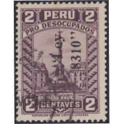 Perú 334 1936 Monumento 2 de mayo Pro Desocupados usados Perú 334 1936 Monumento 2 de mayo Pro Desocupados usados