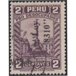 Perú 334 1936 Monumento 2 de mayo Pro Desocupados usados Perú 334 1936 Monumento 2 de mayo Pro Desocupados usados