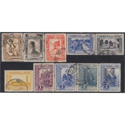Perú 335/44 1936/37 Serie antigua usados Perú 335/44 1936/37 Serie antigua usados