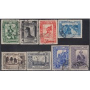 Perú 347/54 1937 Timbres postales de 1936/37 usados Perú 347/54 1937 Timbres postales de 1936/37 usados