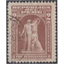 Perú 355 1938 Pro Desocupados usados Perú 355 1938 Pro Desocupados usados
