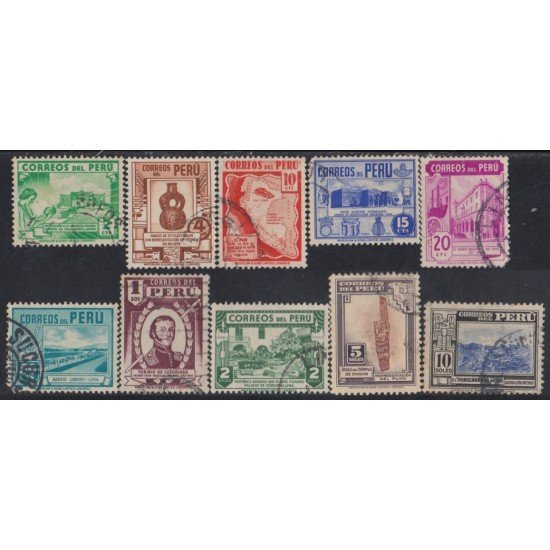 Perú 356/65 1938 Serie antigua usados Perú 356/65 1938 Serie antigua usados