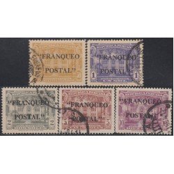 Perú 370/74 1941/42 Estación Radio Nacional usados Perú 370/74 1941/42 Estación Radio Nacional usados