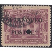 Perú 374 1941/42 Estación Radio Nacional usado Taladro Perú 374 1941/42 Estación Radio Nacional usado Taladro
