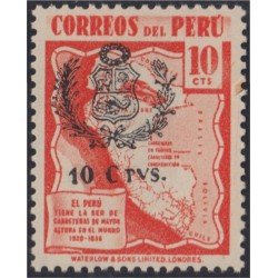 Perú 387 1943 Carreteras del Perú MNH Perú 387 1943 Carreteras del Perú MNH