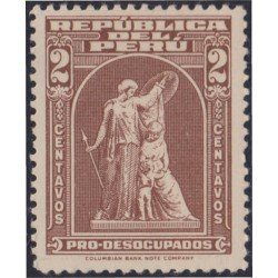 Perú 388 1943 Monumento 2 de mayo Pro Desocupados MH Perú 388 1943 Monumento 2 de mayo Pro Desocupados MH