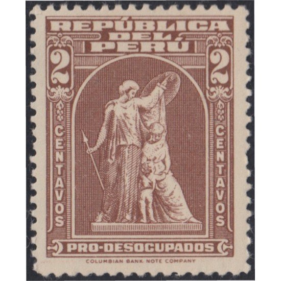Perú 388 1943 Monumento 2 de mayo Pro Desocupados MH Perú 388 1943 Monumento 2 de mayo Pro Desocupados MH