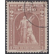 Perú 388 1943 Monumento 2 de mayo Pro Desocupados usados Perú 388 1943 Monumento 2 de mayo Pro Desocupados usados