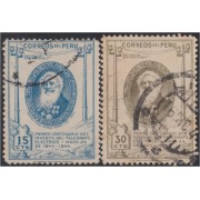 Perú 389/90 1944 Centenario de la Invención del Telégrafo eléctrico usados Perú 389/90 1944 Centenario de la Invención del Telégrafo eléctrico usados