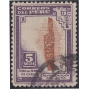 Perú 398 1945/46 Ídolo del Templo de Chavín usados Perú 398 1945/46 Ídolo del Templo de Chavín usados