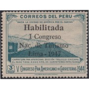 Perú 399D 1947 V Congreso panamericano de carreteras MNH Perú 399D 1947 V Congreso panamericano de carreteras MNH