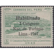Perú 399E 1947 V Congreso panamericano de carreteras MH Perú 399E 1947 V Congreso panamericano de carreteras MH