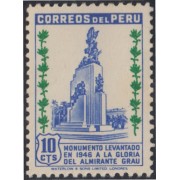 Perú 409 1949 Monumento a la gloria del Almirante Grau MNH Perú 409 1949 Monumento a la gloria del Almirante Grau MNH