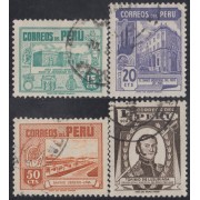 Perú 410/13 1951 Toribio Luzuriaga Museo de arqueología usados Perú 410/13 1951 Toribio Luzuriaga Museo de arqueología usados