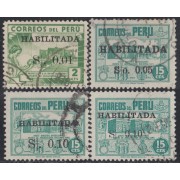Perú 414/15a 1951/52 Timbres de 1938/51 usados Perú 414/15a 1951/52 Timbres de 1938/51 usados