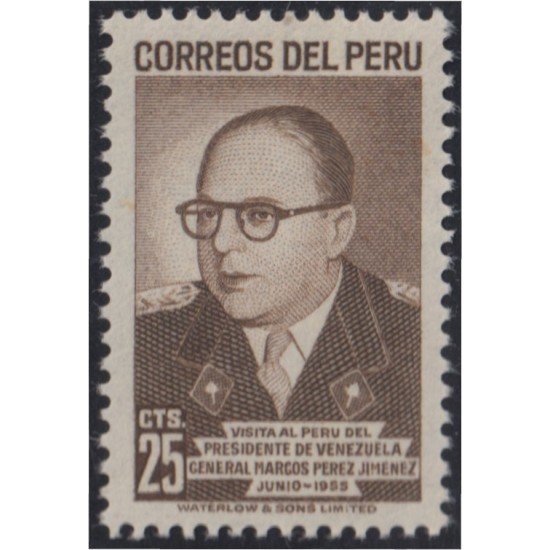 Perú 439 1956 Presidente de Venezuela Marcos Pérez Jiménez MNH