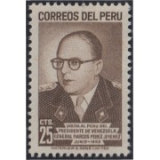 Perú 439 1956 Presidente de Venezuela Marcos Pérez Jiménez MH Perú 439 1956 Presidente de Venezuela Marcos Pérez Jiménez MH