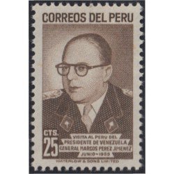 Perú 439 1956 Presidente de Venezuela Marcos Pérez Jiménez MH Perú 439 1956 Presidente de Venezuela Marcos Pérez Jiménez MH