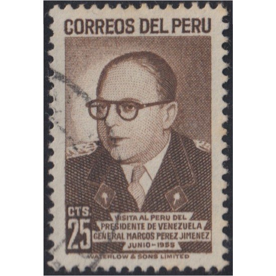 Perú 439 1956 Presidente de Venezuela Marcos Pérez Jiménez usados Perú 439 1956 Presidente de Venezuela Marcos Pérez Jiménez usados