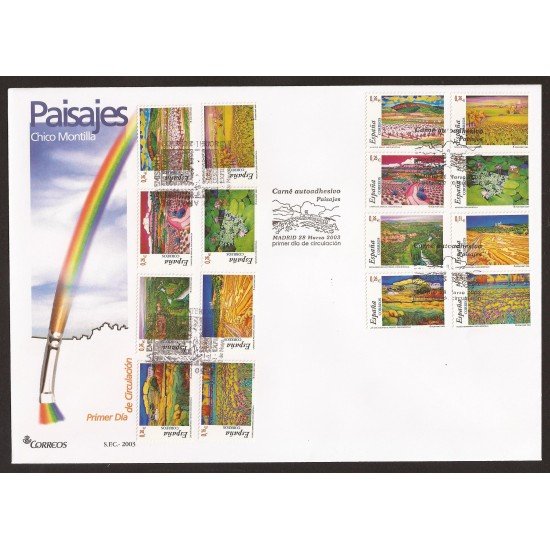 España 3969C 2003 matasello y Sobre Primer Día Carné autoadhesivo Paisajes España 3969C 2003 matasello y Sobre Primer Día Carné autoadhesivo Paisajes