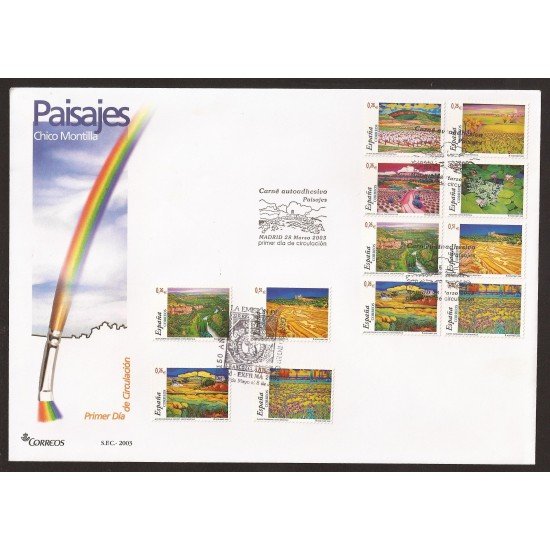España 3969C 2003 matasello y Sobre Primer Día Carné autoadhesivo Paisajes España 3969C 2003 matasello y Sobre Primer Día Carné autoadhesivo Paisajes