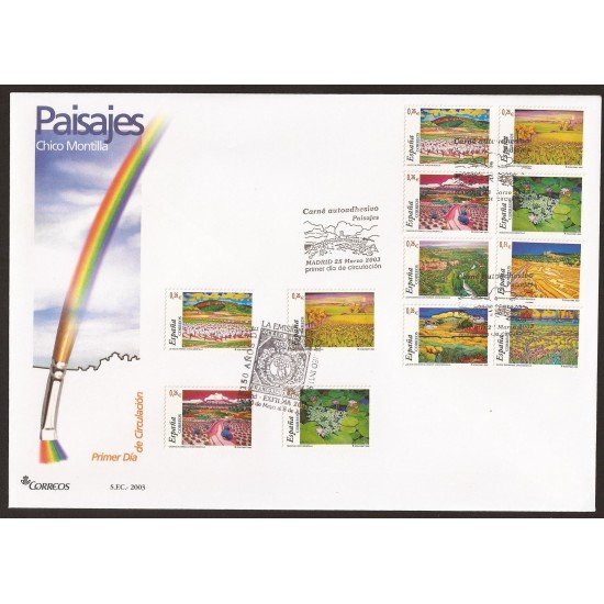 España 3969C 2003 matasello y Sobre Primer Día Carné autoadhesivo Paisajes España 3969C 2003 matasello y Sobre Primer Día Carné autoadhesivo Paisajes