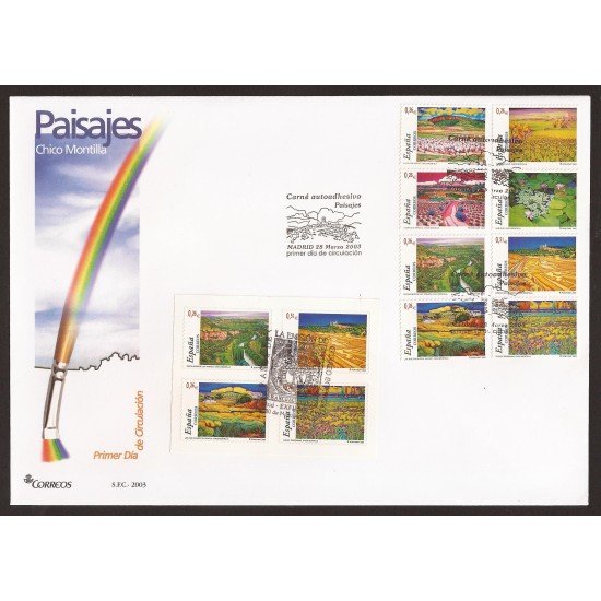 España 3969C 2003 matasello y Sobre Primer Día Carné autoadhesivo Paisajes España 3969C 2003 matasello y Sobre Primer Día Carné autoadhesivo Paisajes