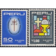 Perú 452/53 1960 VI Congreso eucarístico Nacional MNH Perú 452/53 1960 VI Congreso eucarístico Nacional MNH