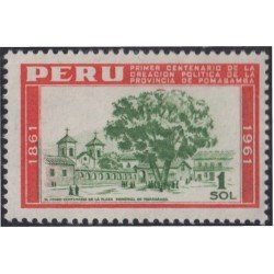Perú 457 1962 1º Centenario de creación política de la provincia Pomabamba MNH Perú 457 1962 1º Centenario de creación política de la provincia Pomabamba MNH