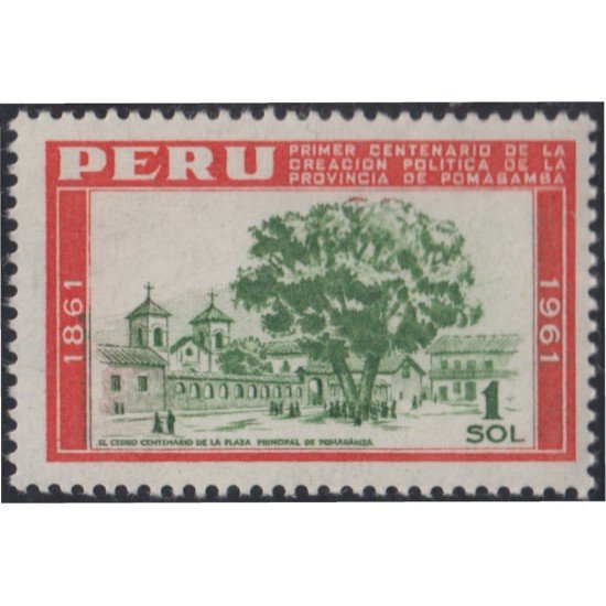 Perú 457 1962 1º Centenario de creación política de la provincia Pomabamba MNH Perú 457 1962 1º Centenario de creación política de la provincia Pomabamba MNH