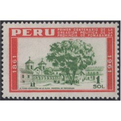 Perú 457 1962 1º Centenario de creación política de la provincia Pomabamba MH Perú 457 1962 1º Centenario de creación política de la provincia Pomabamba MH