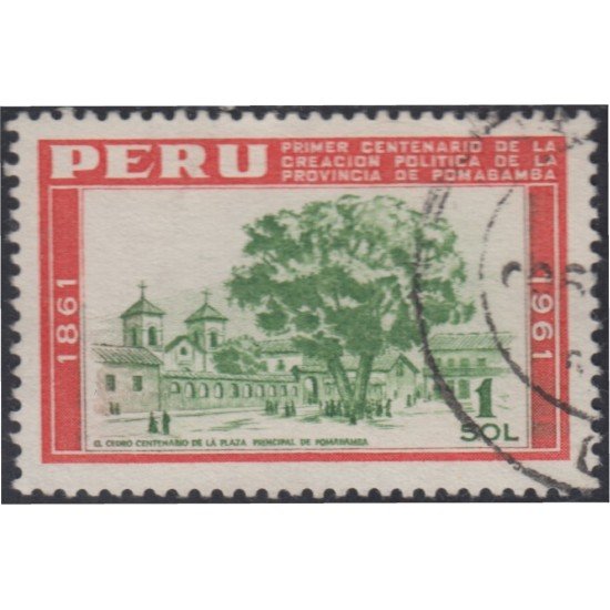 Perú 457 1962 1º Centenario de creación política de la provincia Pomabamba usado Perú 457 1962 1º Centenario de creación política de la provincia Pomabamba usado