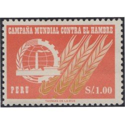 Perú 464 1963 Campaña Mundial contra el hambre MNH Perú 464 1963 Campaña Mundial contra el hambre MNH