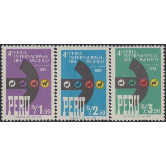 Perú 466/68 1965 IV feria Internacional del Pacífico MNH Perú 466/68 1965 IV feria Internacional del Pacífico MNH