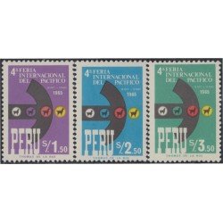 Perú 466/68 1965 IV feria Internacional del Pacífico MH Perú 466/68 1965 IV feria Internacional del Pacífico MH