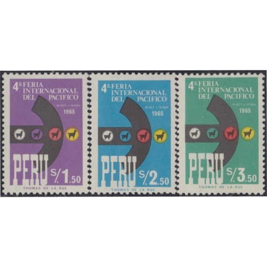 Perú 466/68 1965 IV feria Internacional del Pacífico MH
