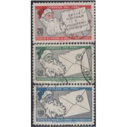 Perú 469/71 1965 Navidad Christmas usados Perú 469/71 1965 Navidad Christmas usados