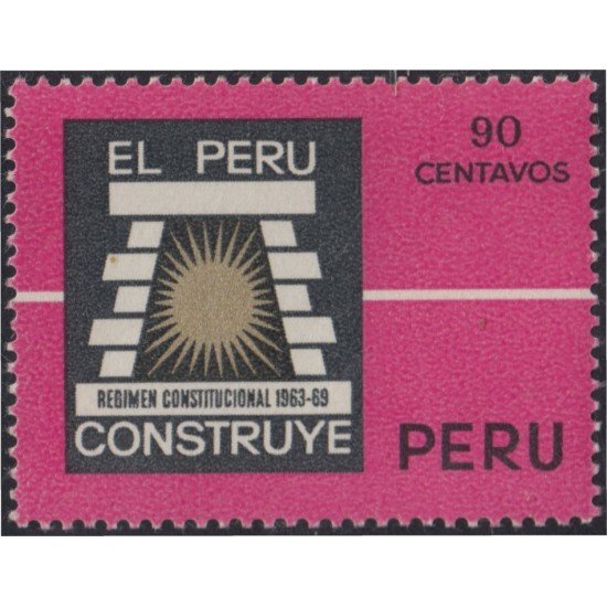 Perú 483 1967 Régimen Constitucional 1963-69 MNH Perú 483 1967 Régimen Constitucional 1963-69 MNH
