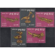 Perú 491/95 1968 Oro del Perú Gold MH