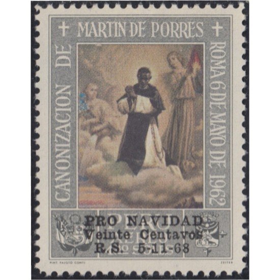 Perú 495A 1968 Martín de Porres Pro Navidad MH Perú 495A 1968 Martín de Porres Pro Navidad MH