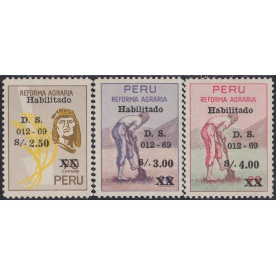 Perú 496/98 1969 Reforma Agraria MNH Perú 496/98 1969 Reforma Agraria MNH