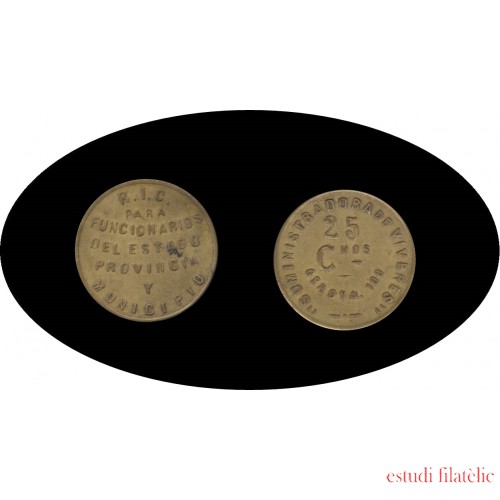 R.I.C. Suministradora de Víveres Gerona 100 25 céntimos 