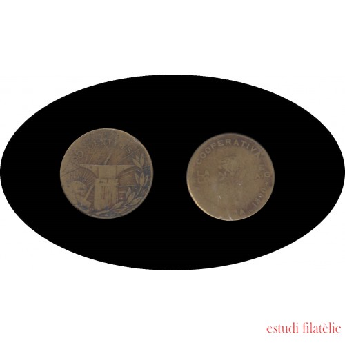 Cooperativa La Flor de Maig 1890 5 centims