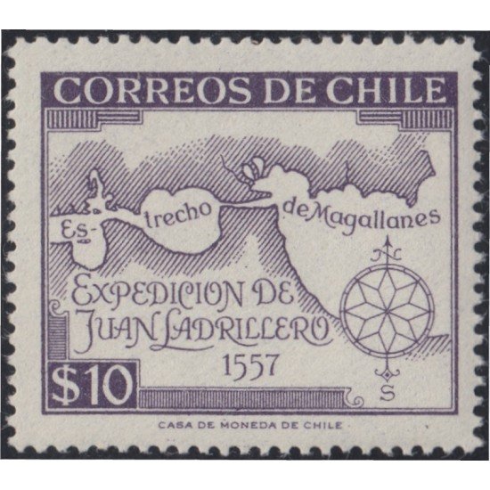 Chile 277 1959 400 Años de la expedición Juan Ladrillero MH Chile 277 1959 400 Años de la expedición Juan Ladrillero MH