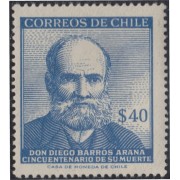 Chile 278 1959 Escritor Diego Barros Arana MNH