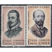 Chile 289/90 1961 Pedro de Valdivia MNH