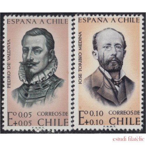 Chile 289/90 1961 Pedro de Valdivia MNH