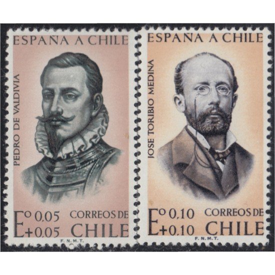 Chile 289/90 1961 Pedro de Valdivia MNH Chile 289/90 1961 Pedro de Valdivia MNH
