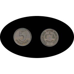 Cooperativa Unión Anglesense Angles 5 pesetas