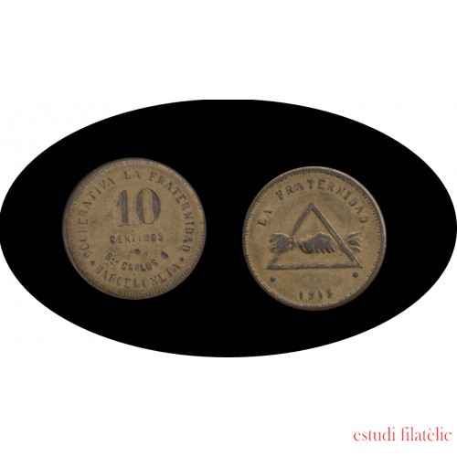 Cooperativa La Fraternidad Barceloneta 10 céntimos 1916